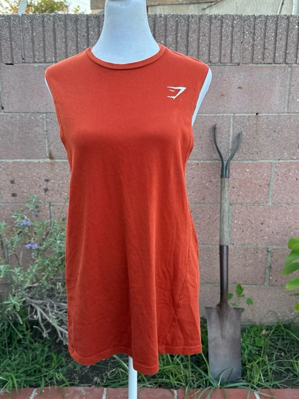 Gymshark Women's Burnt Orange Sleeveless Muscle Tank